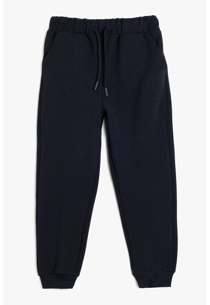 Pantaloni de trening cu model uni si snur-BAIETI/IMBRACAMINTE/Blugi-IMBRACAMINTE/Blugi