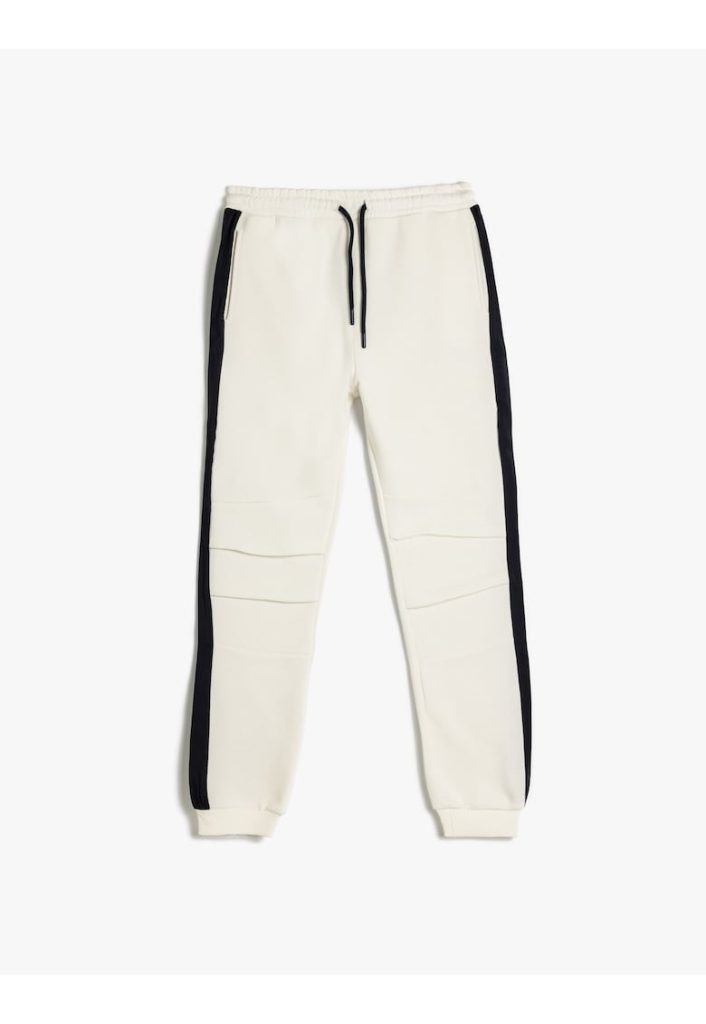 Pantaloni de trening cu snur de ajustare - model uni si buzunare laterale-BAIETI/IMBRACAMINTE/Blugi-IMBRACAMINTE/Blugi