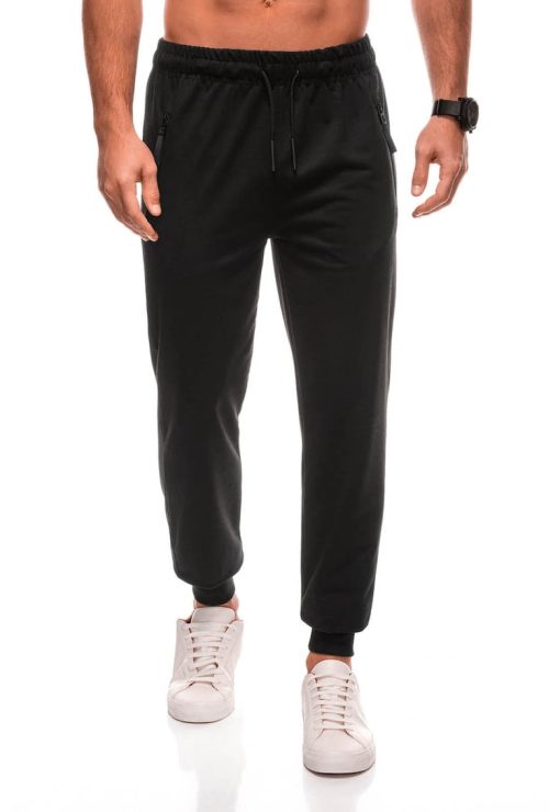 Pantaloni de trening din amestec de bumbac-BARBATI/IMBRACAMINTE/Pantaloni si colanti-IMBRACAMINTE/Pantaloni si colanti