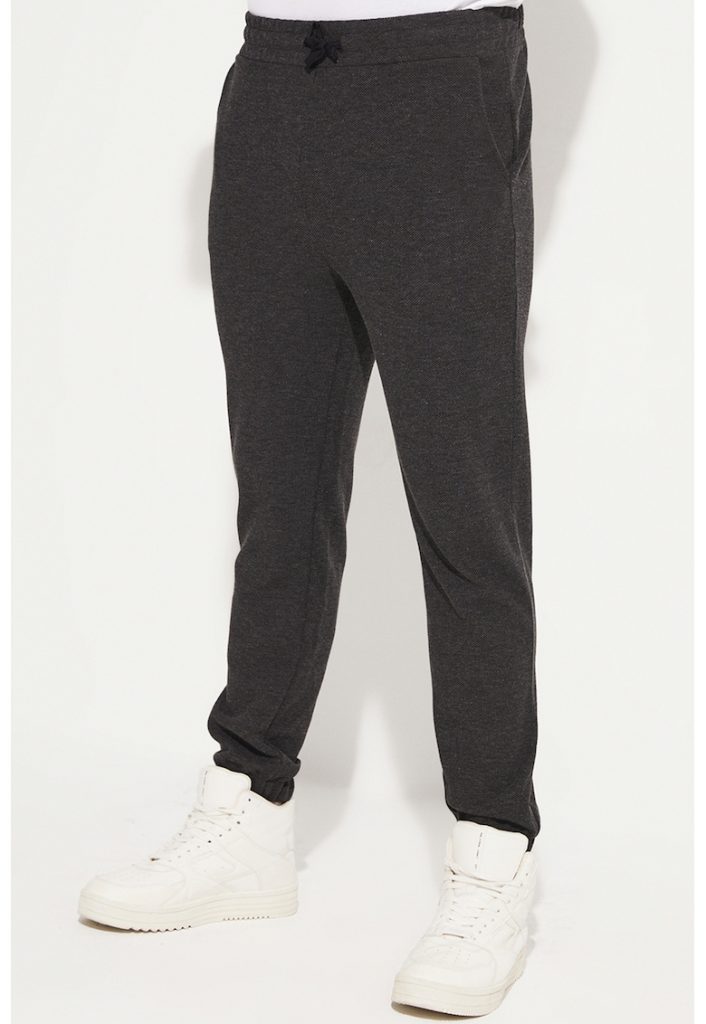 Pantaloni de trening din amestec de bumbac cu model uni-BARBATI/IMBRACAMINTE/Pantaloni si colanti-IMBRACAMINTE/Pantaloni si colanti