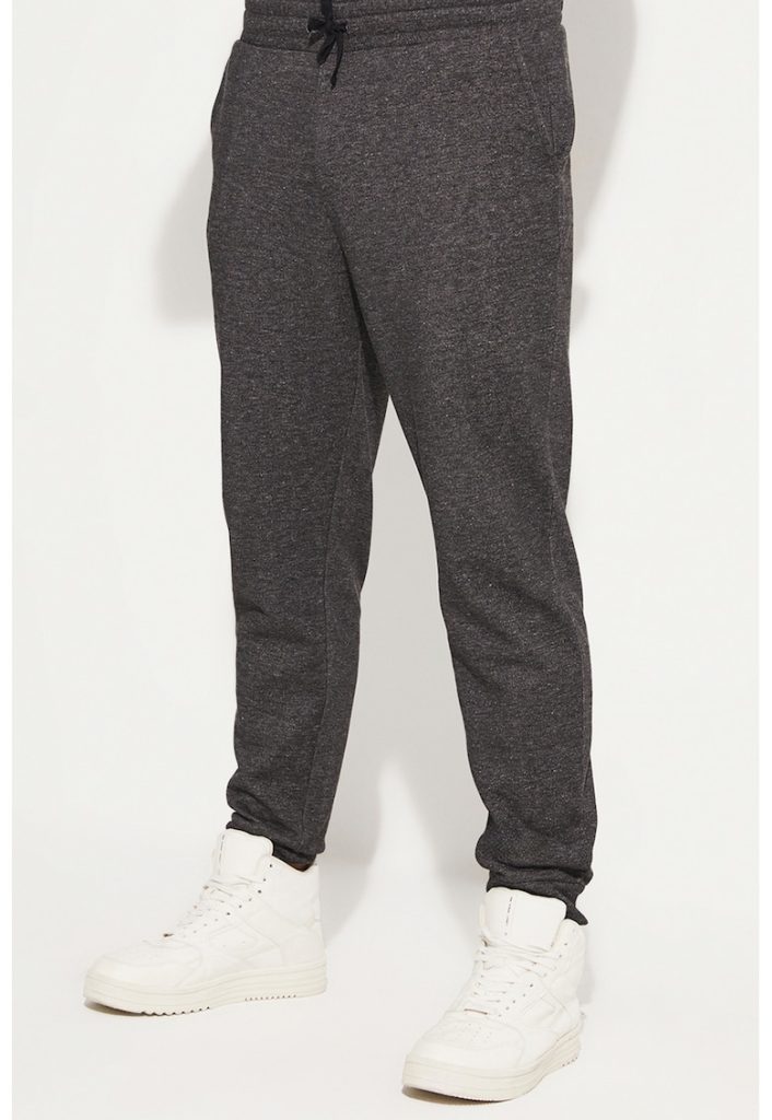Pantaloni de trening din amestec de bumbac cu model uni-BARBATI/IMBRACAMINTE/Pantaloni si colanti-IMBRACAMINTE/Pantaloni si colanti