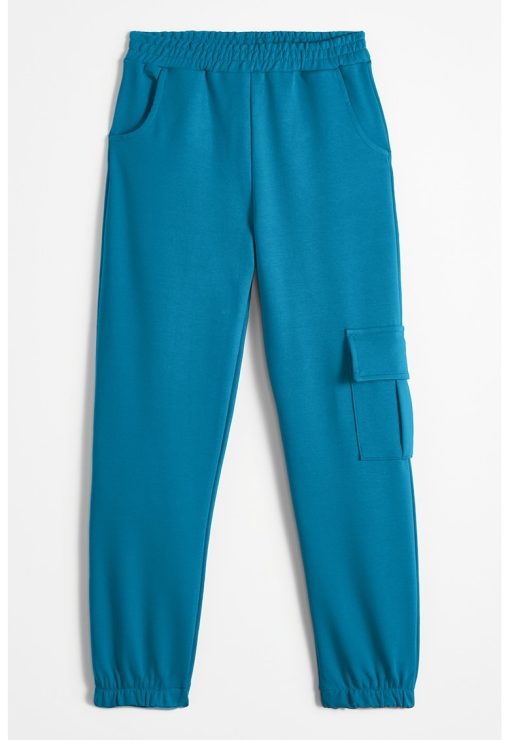 Pantaloni de trening din amestec de bumbac cu talie elastica-BAIETI/IMBRACAMINTE/Blugi-IMBRACAMINTE/Blugi