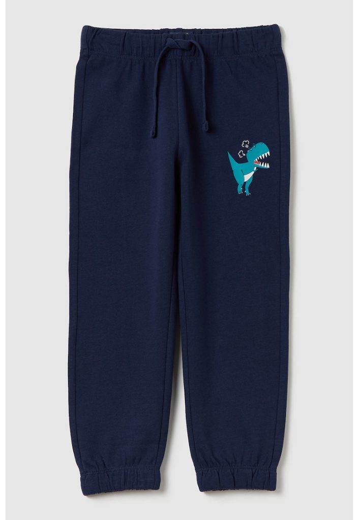 Pantaloni de trening din bumbac cu imprimeu discret-BAIETI/IMBRACAMINTE/Blugi-IMBRACAMINTE/Blugi