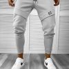 Pantaloni de trening gri conici 12180 O3-3.3-Pantaloni > Pantaloni de trening