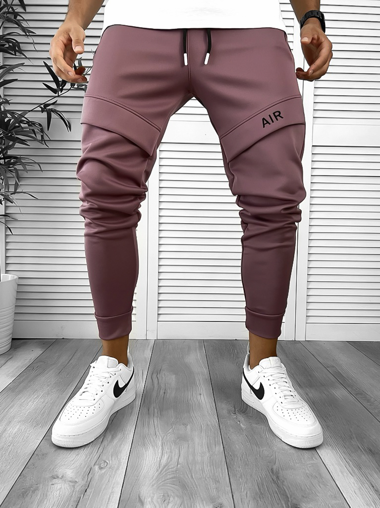 Pantaloni de trening maro conici 12360 P20-1.2-Pantaloni > Pantaloni de trening
