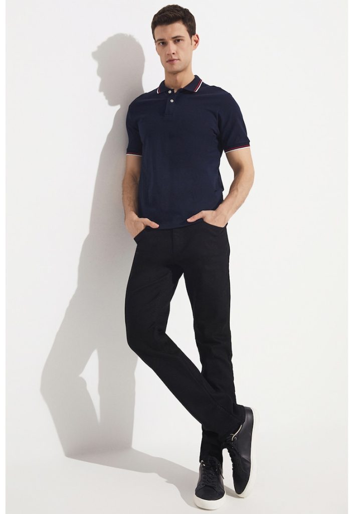 Pantaloni din amestec de bumbac cu model uni-BARBATI/IMBRACAMINTE/Pantaloni si colanti-IMBRACAMINTE/Pantaloni si colanti