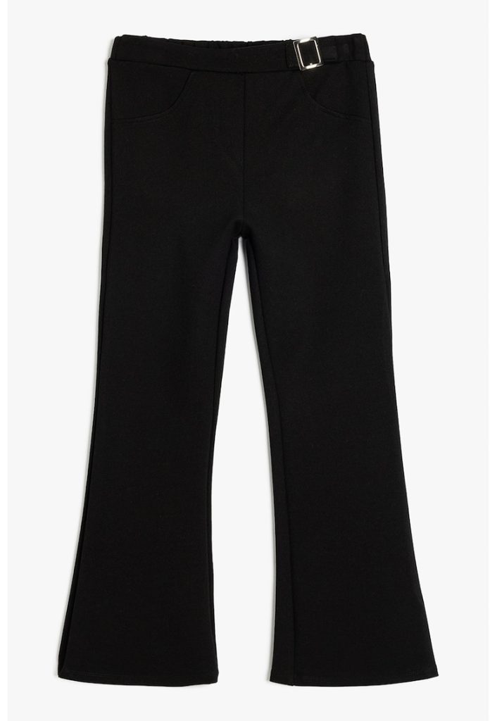 Pantaloni evazati cu detaliu metalic-FETE/IMBRACAMINTE/Blugi-IMBRACAMINTE/Blugi