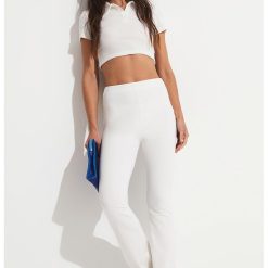 Pantaloni evazati cu talie inalta-FEMEI/IMBRACAMINTE/Pantaloni si colanti-IMBRACAMINTE/Pantaloni si colanti