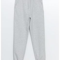 Pantaloni jogger uni cu talie elastica-FEMEI/IMBRACAMINTE/Pantaloni si colanti-IMBRACAMINTE/Pantaloni si colanti