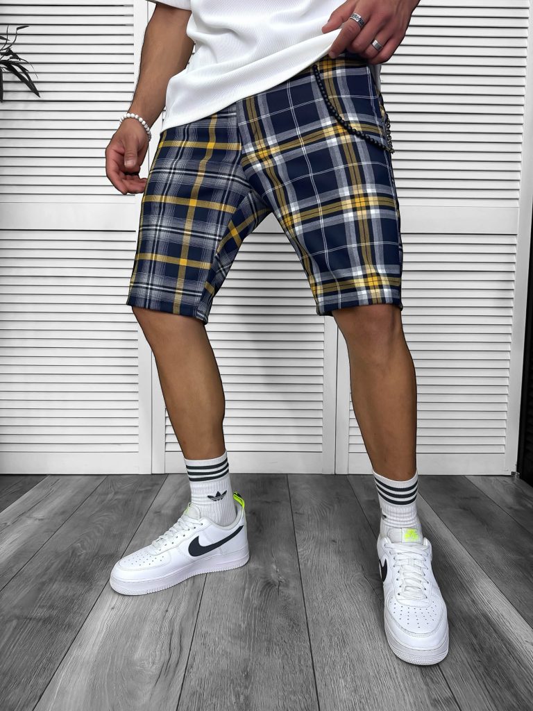 Pantaloni scurti casual   carouri  13183 N7-4.3-Pantaloni > Pantaloni scurti