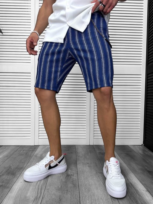 Pantaloni scurti casual cu dungi 13147-Pantaloni > Pantaloni scurti