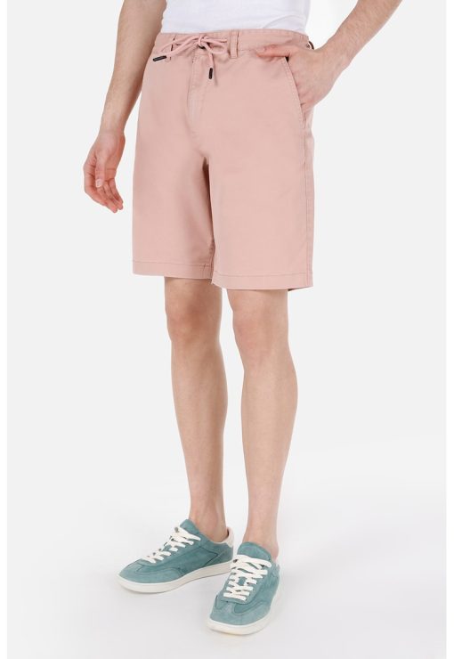 Pantaloni scurti chino cu snur de ajustare-BARBATI/IMBRACAMINTE/Pantaloni si colanti-IMBRACAMINTE/Pantaloni si colanti