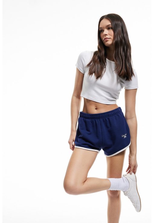 Pantaloni scurti cu benzi contrastante-FEMEI/IMBRACAMINTE/Pantaloni si colanti-IMBRACAMINTE/Pantaloni si colanti