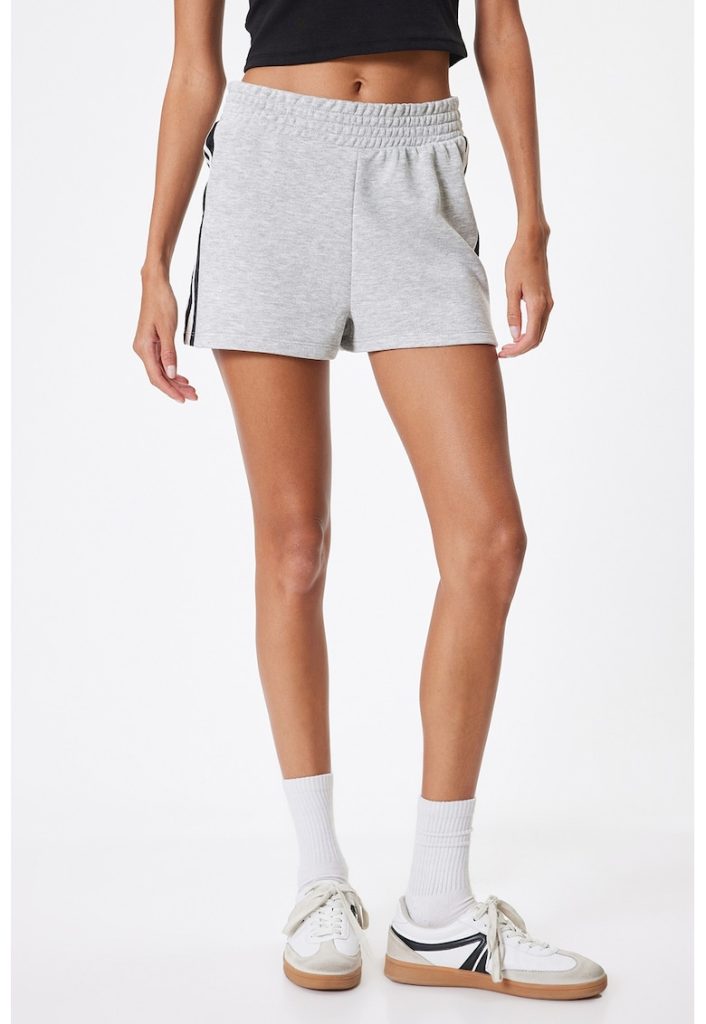Pantaloni scurti cu benzi laterale contrastante-FEMEI/IMBRACAMINTE/Pantaloni si colanti-IMBRACAMINTE/Pantaloni si colanti