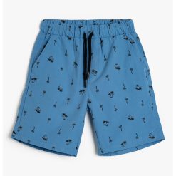 Pantaloni scurti cu buzunare laterale si imprimeu-BAIETI/IMBRACAMINTE/Sorturi-IMBRACAMINTE/Sorturi