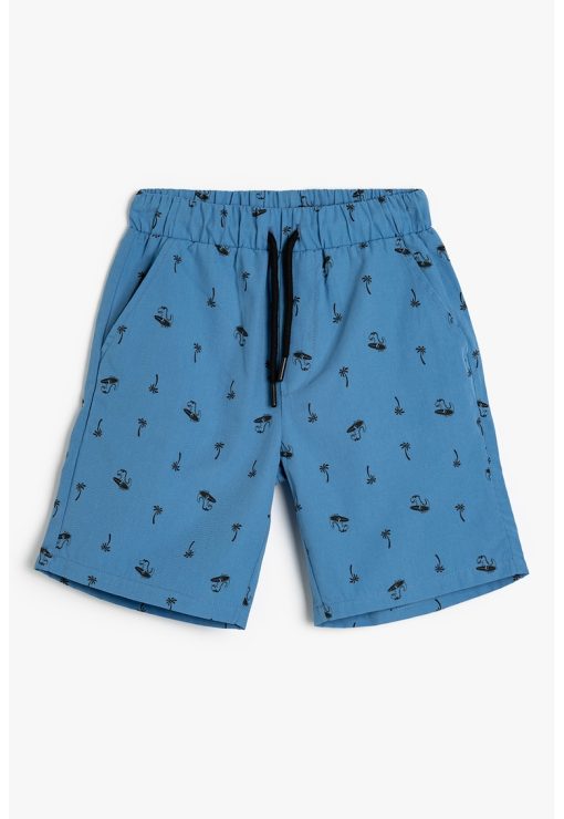 Pantaloni scurti cu buzunare laterale si imprimeu-BAIETI/IMBRACAMINTE/Sorturi-IMBRACAMINTE/Sorturi
