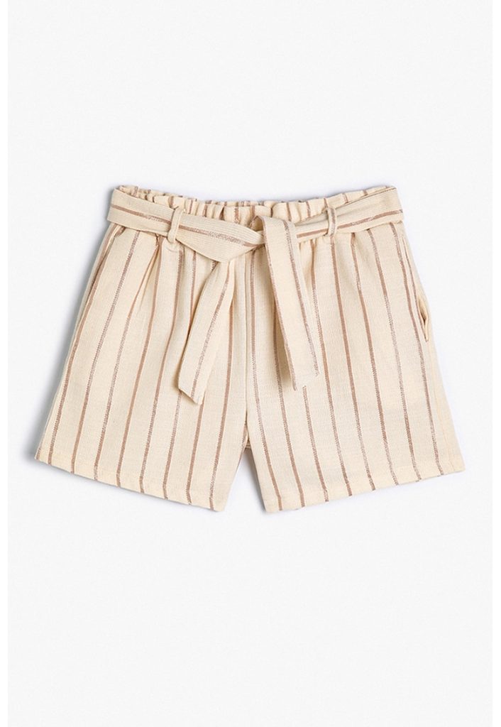 Pantaloni scurti cu model in dungi si buzunare laterale-FETE/IMBRACAMINTE/Sorturi-IMBRACAMINTE/Sorturi