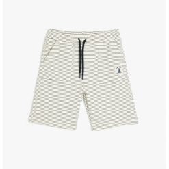 Pantaloni scurti cu model in dungi si snur de ajustare-BAIETI/IMBRACAMINTE/Sorturi-IMBRACAMINTE/Sorturi