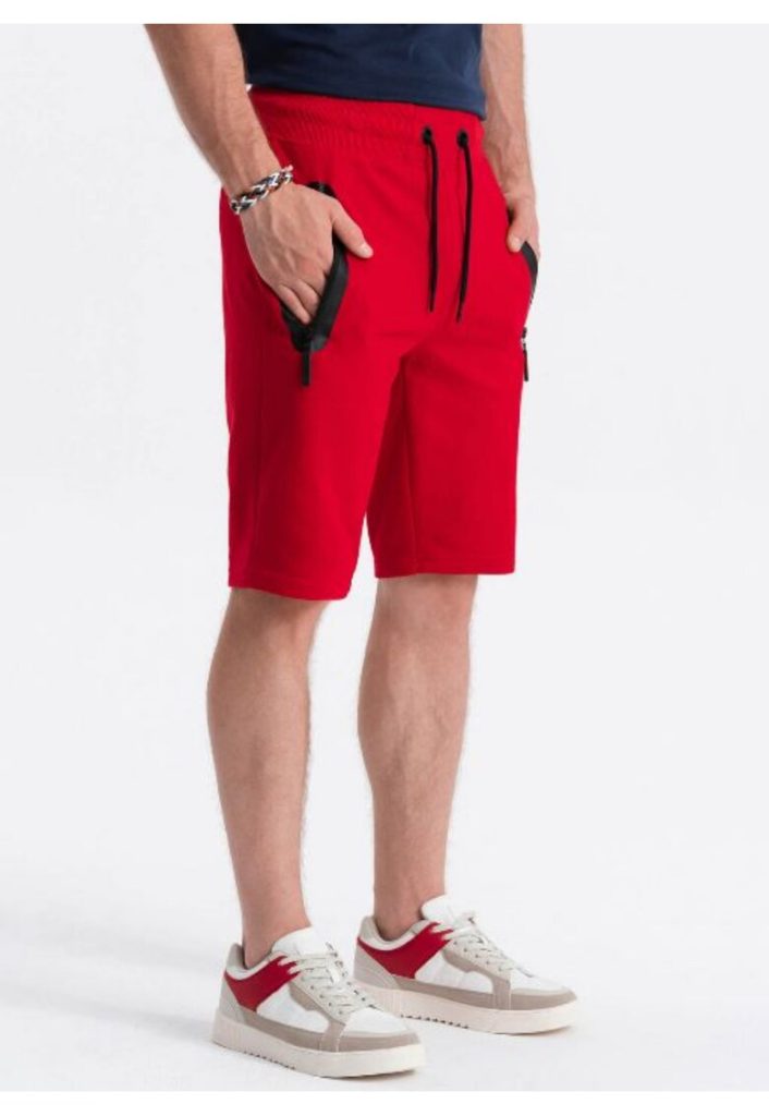 Pantaloni scurti cu snur  W527 - Pentru barbati - Bumbac-BARBATI/IMBRACAMINTE/Pantaloni si colanti-IMBRACAMINTE/Pantaloni si colanti
