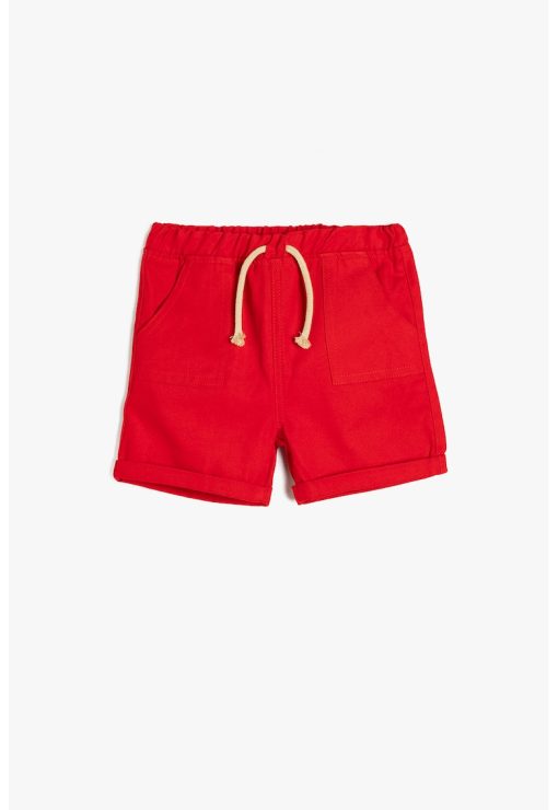 Pantaloni scurti cu snur si buzunare oblice-BAIETI/IMBRACAMINTE/Sorturi-IMBRACAMINTE/Sorturi