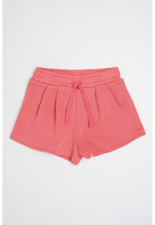 Pantaloni scurti cu talie ajustabila si pliuri frontale-FETE/IMBRACAMINTE/Sorturi-IMBRACAMINTE/Sorturi