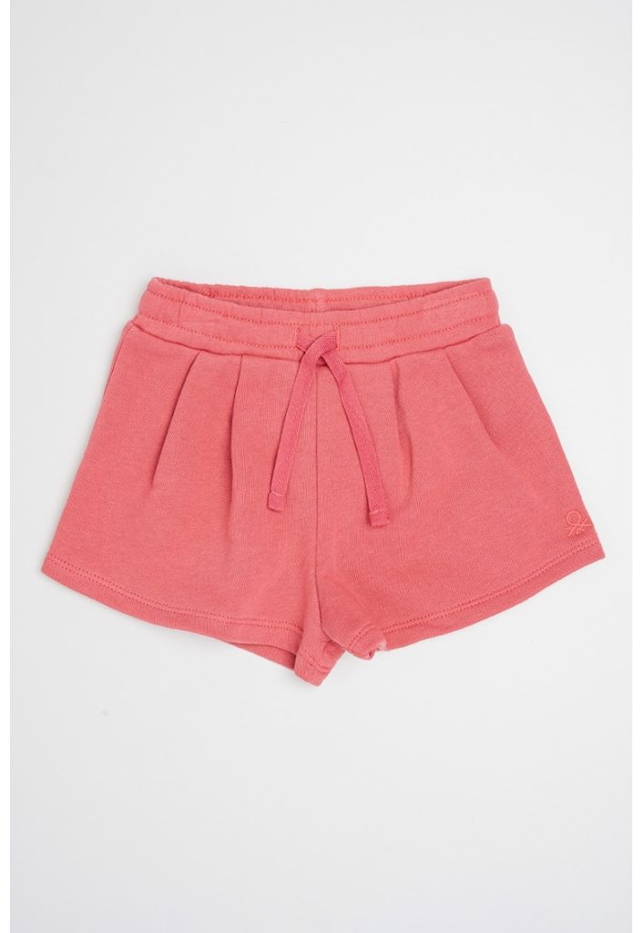 Pantaloni scurti cu talie ajustabila si pliuri frontale-FETE/IMBRACAMINTE/Sorturi-IMBRACAMINTE/Sorturi