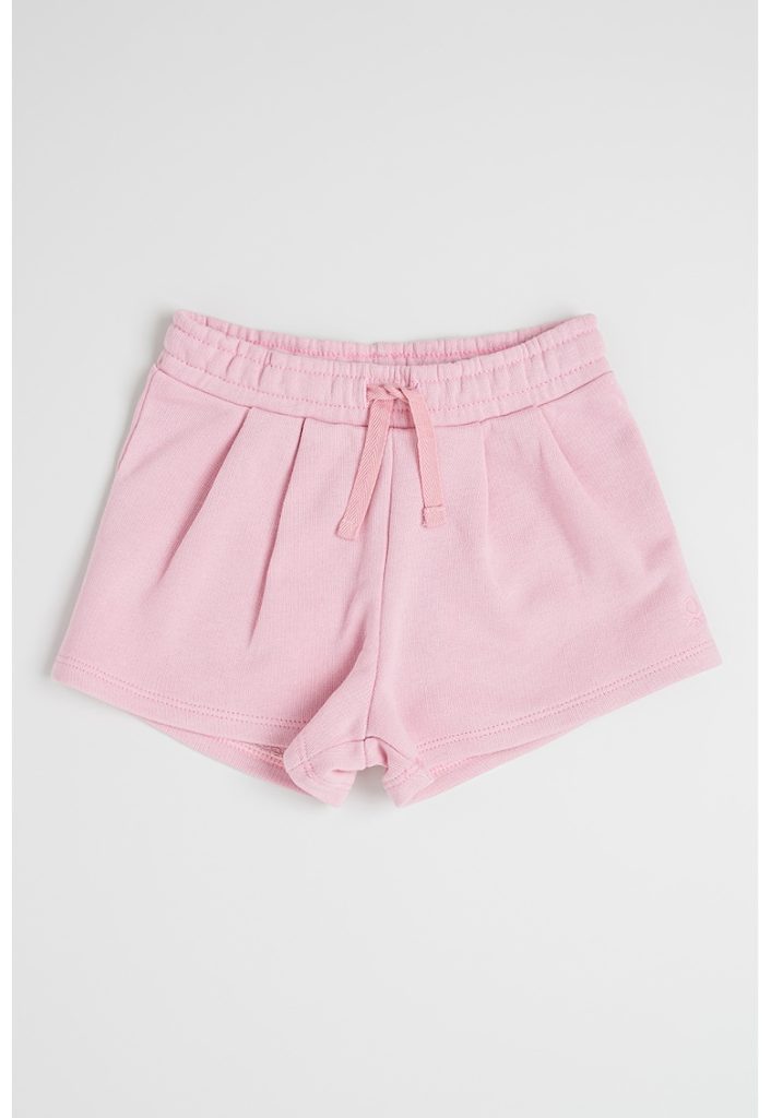 Pantaloni scurti cu talie ajustabila si pliuri frontale-FETE/IMBRACAMINTE/Sorturi-IMBRACAMINTE/Sorturi