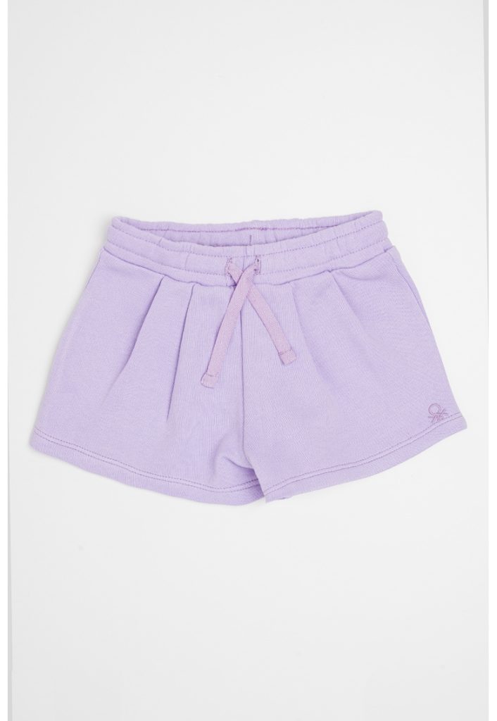 Pantaloni scurti cu talie ajustabila si pliuri frontale-FETE/IMBRACAMINTE/Sorturi-IMBRACAMINTE/Sorturi