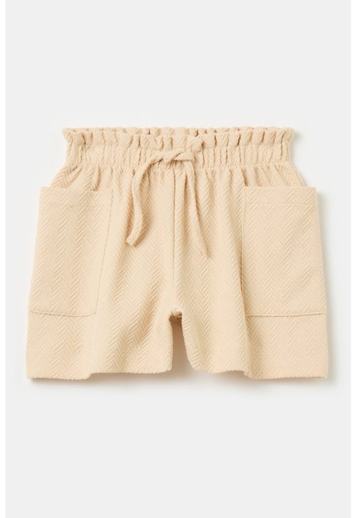 Pantaloni scurti cu textura herringbone-FETE/IMBRACAMINTE/Sorturi-IMBRACAMINTE/Sorturi