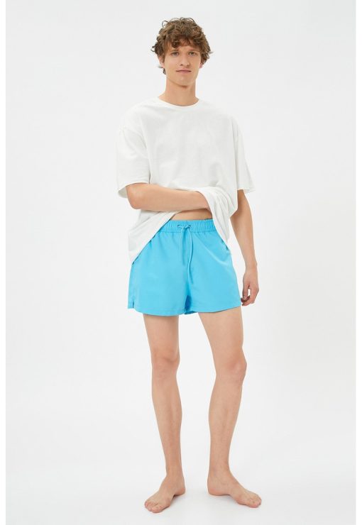 Pantaloni scurti de baie cu banda cu snur in talie-BARBATI/IMBRACAMINTE/Costume de baie-IMBRACAMINTE/Costume de baie