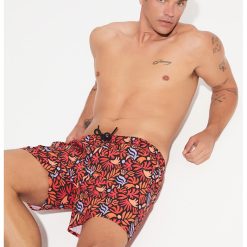 Pantaloni scurti de baie cu imprimeu-BARBATI/IMBRACAMINTE/Costume de baie-IMBRACAMINTE/Costume de baie