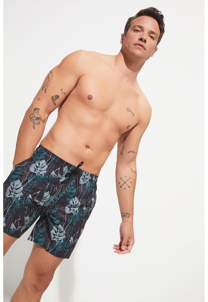 Pantaloni scurti de baie cu imprimeu-BARBATI/IMBRACAMINTE/Costume de baie-IMBRACAMINTE/Costume de baie
