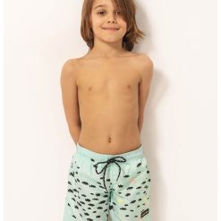 Pantaloni scurti de baie cu imprimeu acvatic-BAIETI/IMBRACAMINTE/Costume de baie-IMBRACAMINTE/Costume de baie