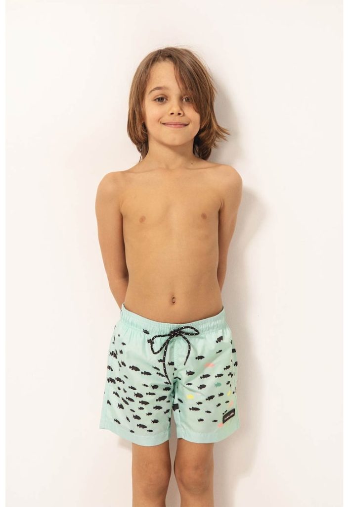 Pantaloni scurti de baie cu imprimeu acvatic-BAIETI/IMBRACAMINTE/Costume de baie-IMBRACAMINTE/Costume de baie