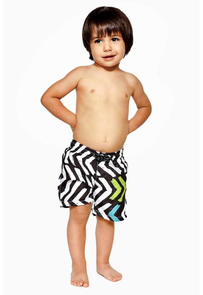Pantaloni scurti de baie cu model geometric-BAIETI/IMBRACAMINTE/Costume de baie-IMBRACAMINTE/Costume de baie