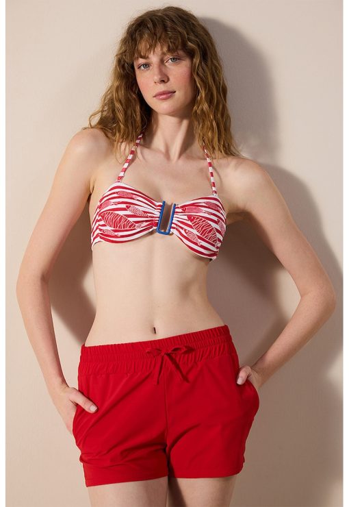 Pantaloni scurti de baie cu snur in talie-FEMEI/GENTI SI ACCESORII/Costume de baie-GENTI SI ACCESORII/Costume de baie