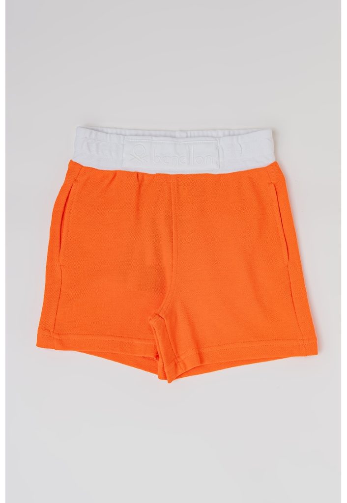 Pantaloni scurti de bumbac cu logo brodat-BAIETI/IMBRACAMINTE/Sorturi-IMBRACAMINTE/Sorturi