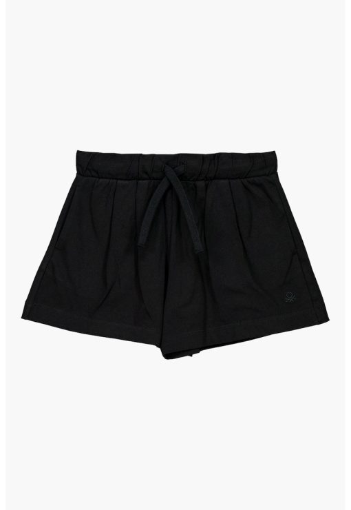 Pantaloni scurti de bumbac cu snur-FETE/IMBRACAMINTE/Sorturi-IMBRACAMINTE/Sorturi