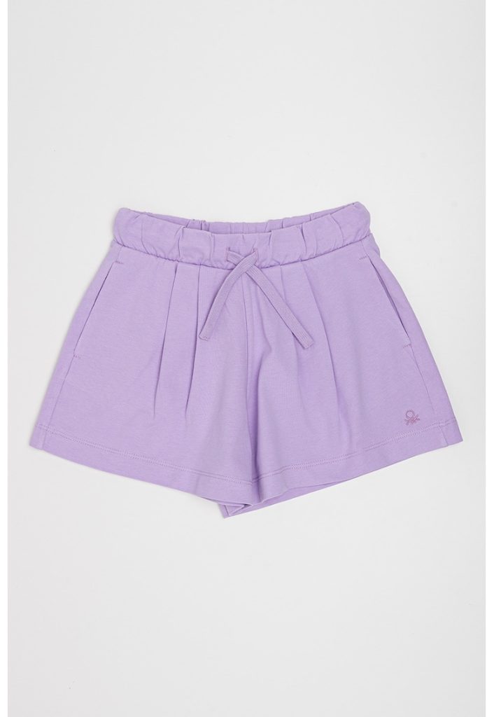 Pantaloni scurti de bumbac cu snur-FETE/IMBRACAMINTE/Sorturi-IMBRACAMINTE/Sorturi