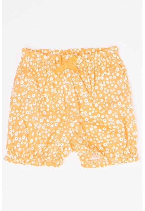 Pantaloni scurti de bumbac organic cu talie elastica-FETE/IMBRACAMINTE/Sorturi-IMBRACAMINTE/Sorturi