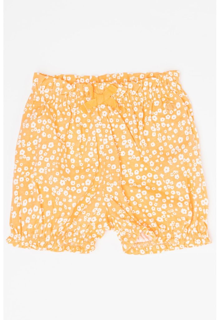 Pantaloni scurti de bumbac organic cu talie elastica-FETE/IMBRACAMINTE/Sorturi-IMBRACAMINTE/Sorturi