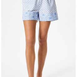 Pantaloni scurti de pijama din bumbac cu model-FEMEI/IMBRACAMINTE/Pijamale si halate de baie-IMBRACAMINTE/Pijamale si halate de baie