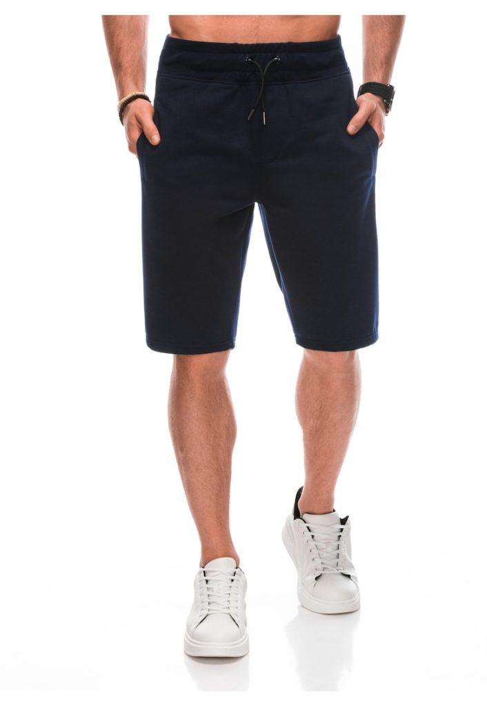 Pantaloni scurti de trening  EM-SRBS-0101 - Pentru barbati - Cu snur - Albastru - L-BARBATI/IMBRACAMINTE/Pantaloni si colanti-IMBRACAMINTE/Pantaloni si colanti