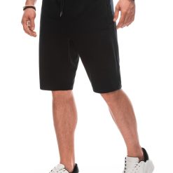 Pantaloni scurti de trening  EM-SRBS-0101 - Pentru barbati - Cu snur - Albastru - L-BARBATI/IMBRACAMINTE/Pantaloni si colanti-IMBRACAMINTE/Pantaloni si colanti