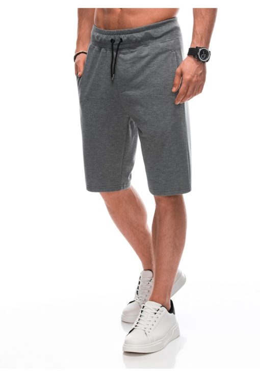 Pantaloni scurti de trening  EM-SRBS-0101 - Pentru barbati - Cu snur - Albastru - L-BARBATI/IMBRACAMINTE/Pantaloni si colanti-IMBRACAMINTE/Pantaloni si colanti