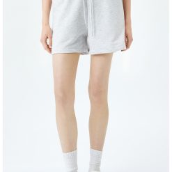 Pantaloni scurti din amestec de bumbac cu buzunare laterale-FEMEI/IMBRACAMINTE/Pantaloni si colanti-IMBRACAMINTE/Pantaloni si colanti