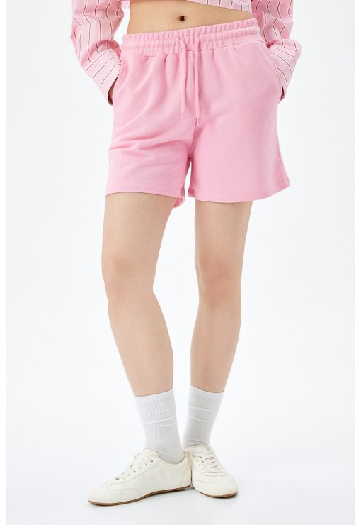 Pantaloni scurti din amestec de bumbac cu buzunare laterale-FEMEI/IMBRACAMINTE/Pantaloni si colanti-IMBRACAMINTE/Pantaloni si colanti