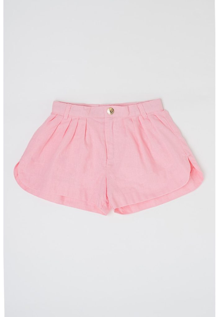 Pantaloni scurti din amestec de in-FETE/IMBRACAMINTE/Sorturi-IMBRACAMINTE/Sorturi