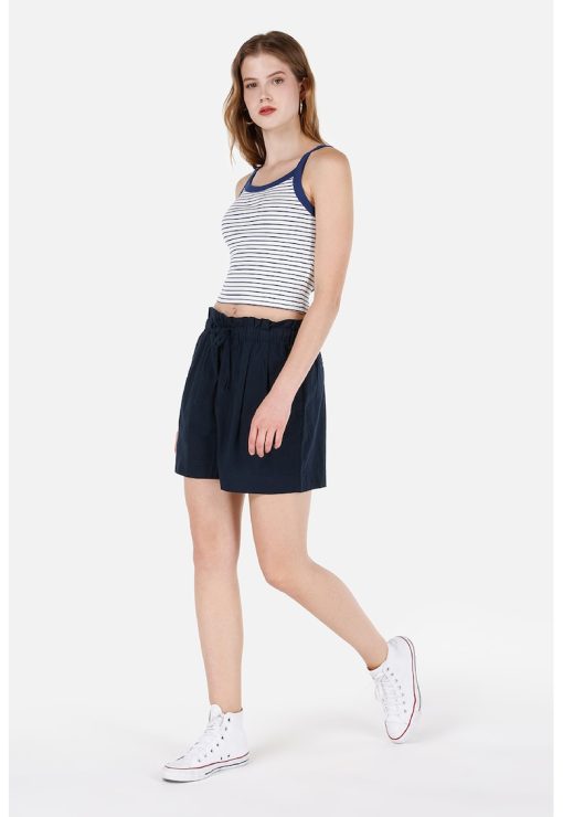 Pantaloni scurti din amestec de in-FEMEI/IMBRACAMINTE/Pantaloni si colanti-IMBRACAMINTE/Pantaloni si colanti