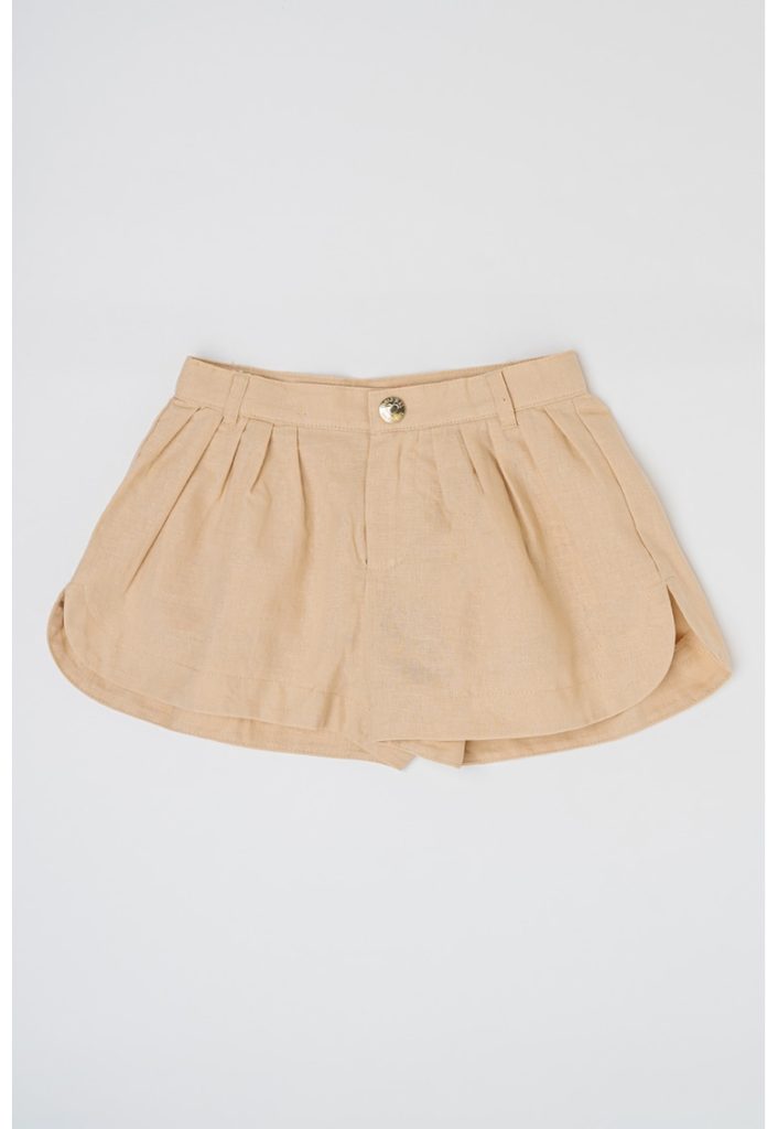 Pantaloni scurti din amestec de in-FETE/IMBRACAMINTE/Sorturi-IMBRACAMINTE/Sorturi